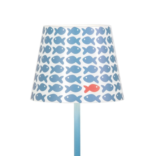 Poldina Cover Metal Table Lamp - Air Force Blue Fish