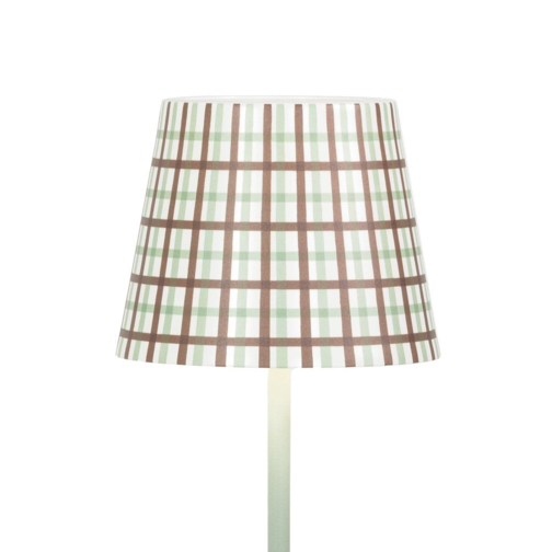 Poldina Cover Metal Table Lamp - Brown-Green Stripes