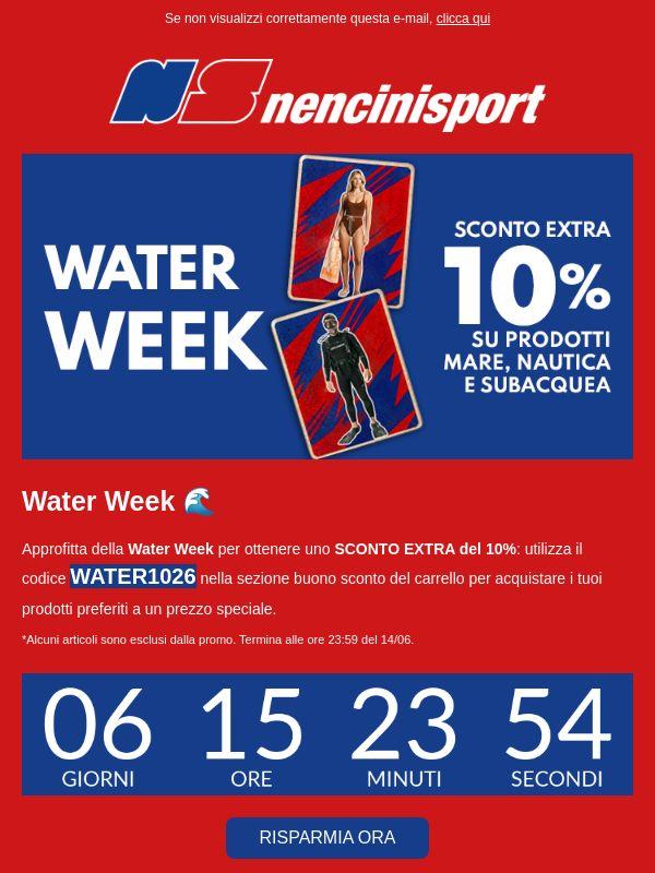 🌊Sconto EXTRA 10% - Water Week