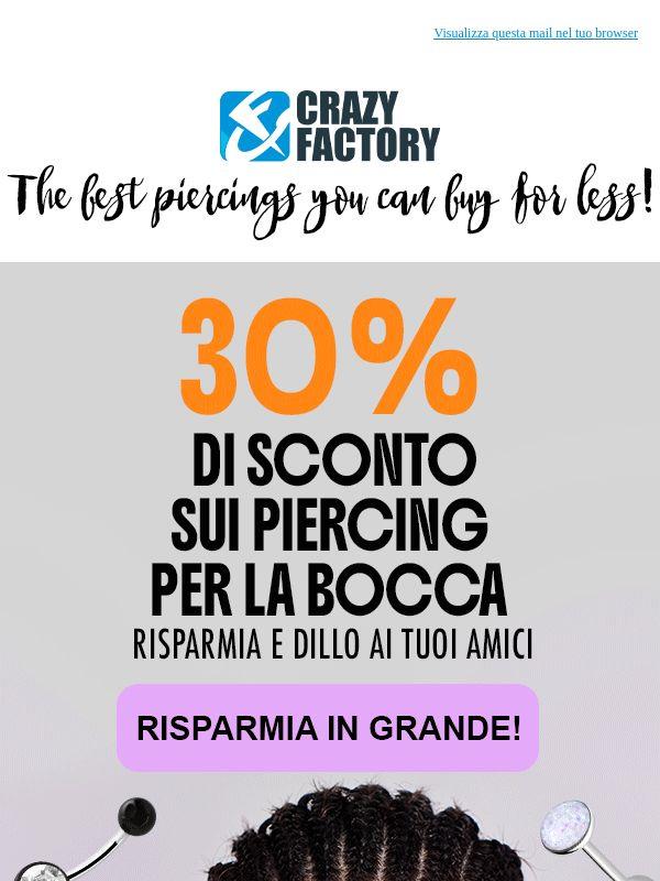 💋 Tutti i piercing per la bocca in offerta! 30% di sconto su oltre 1.600 articoli,