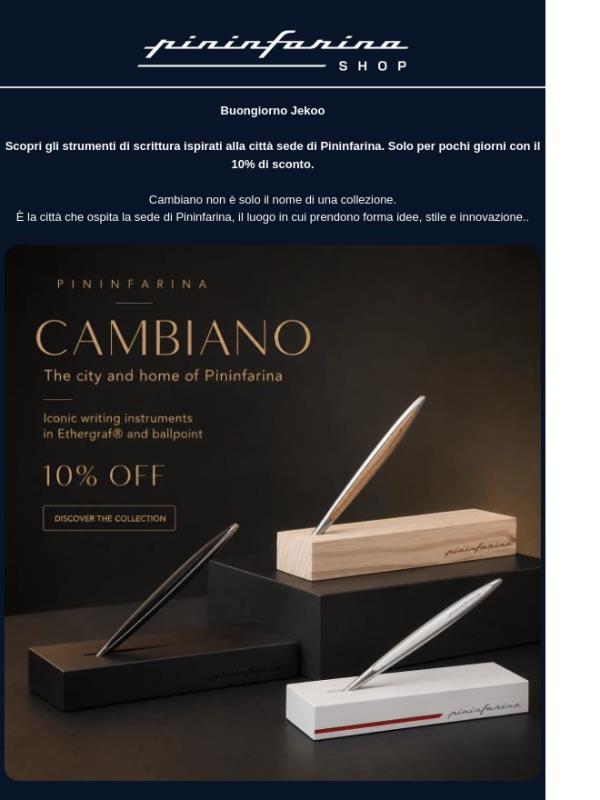 Il segno di Pininfarina nasce da Cambiano