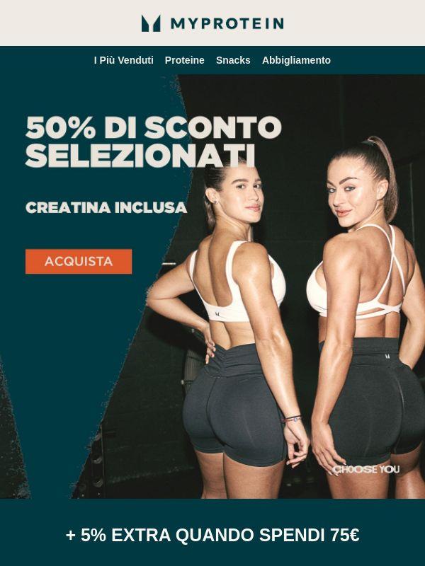 Inizia 📣 -50% su Creatina & Selezionati