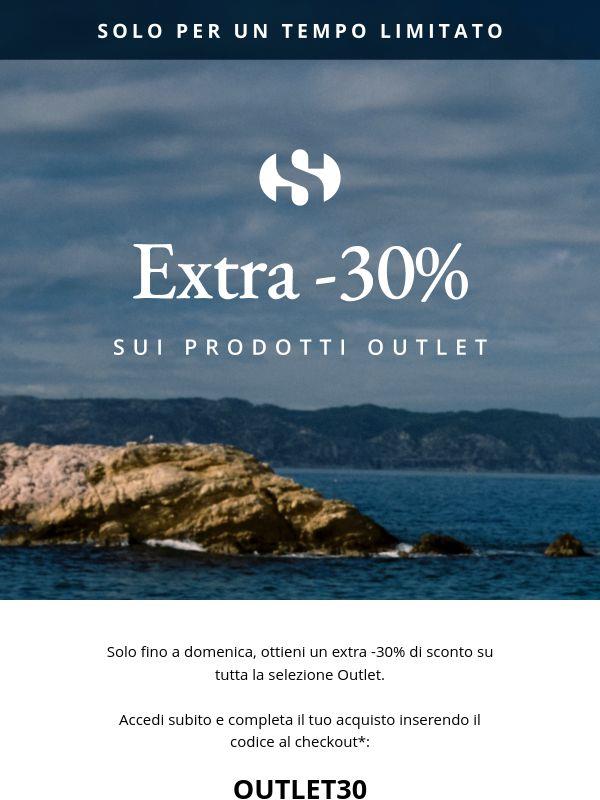 EXTRA -30% sull'Outlet