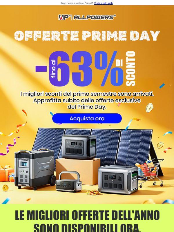 Prime Day è arrivato. Fino al 63% di sconto.