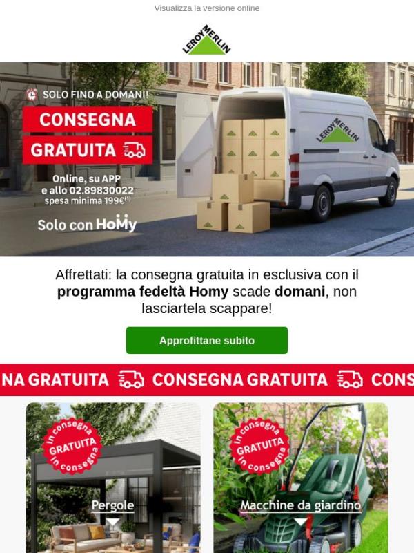 Solo fino a domani: CONSEGNA GRATUITA 🚨