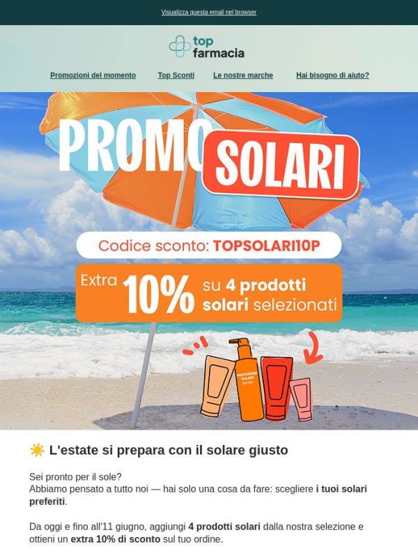 ☀️ 4 solari nel carrello = extra 10%