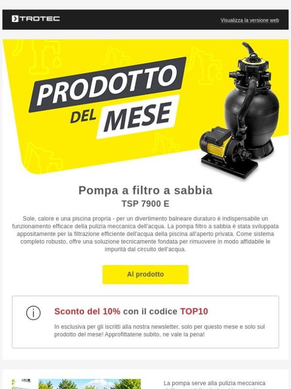 ⭐ Prodotto del mese: Pompa a filtro a sabbia TSP 7900 E