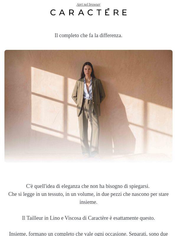Il tailleur in lino che stavi aspettando.