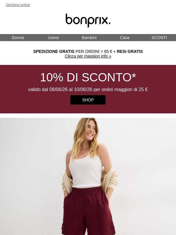 Fai shopping con il 10% di sconto 🎉