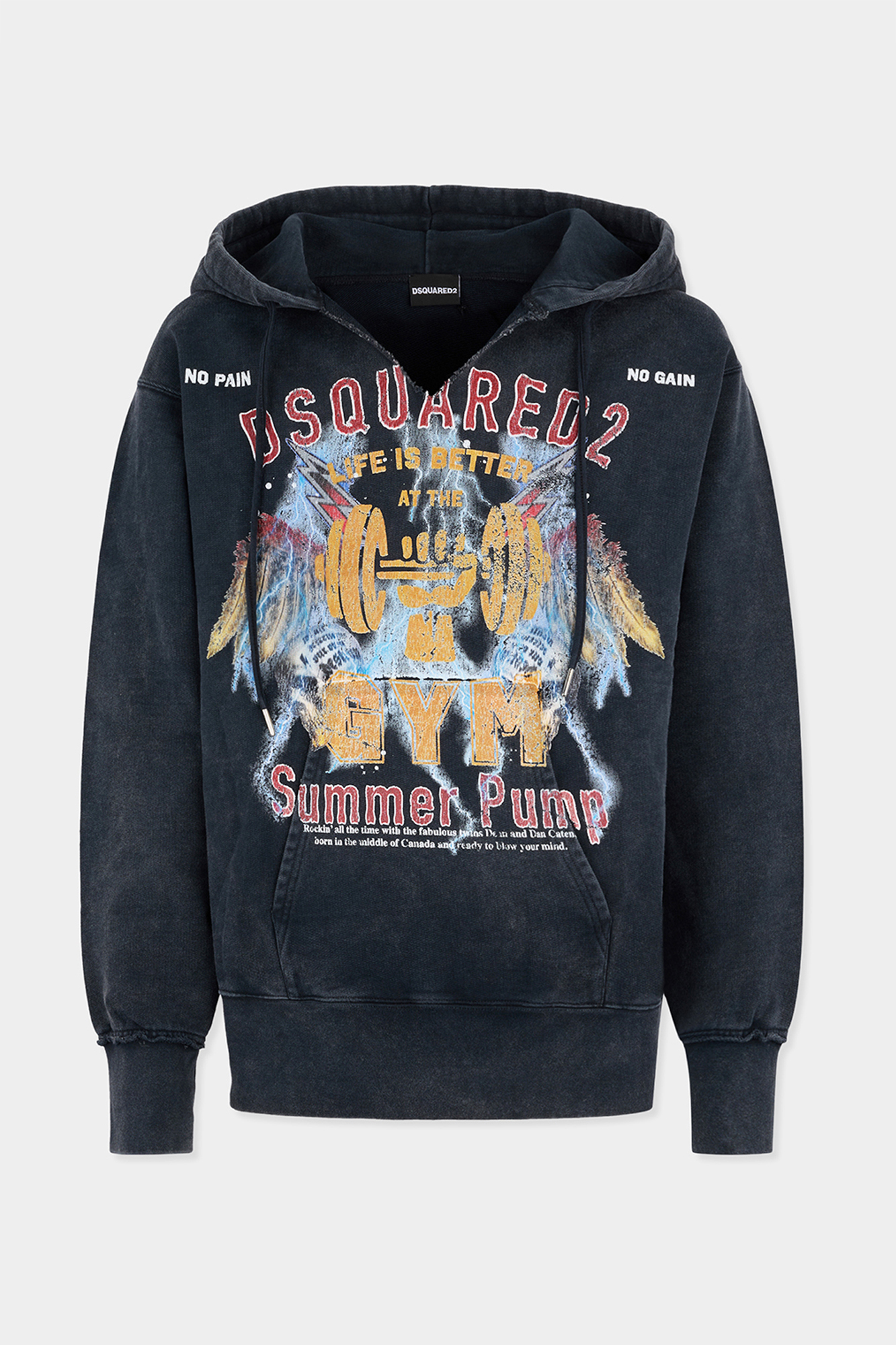 Rock Wash Long Lean Fit Hoodie