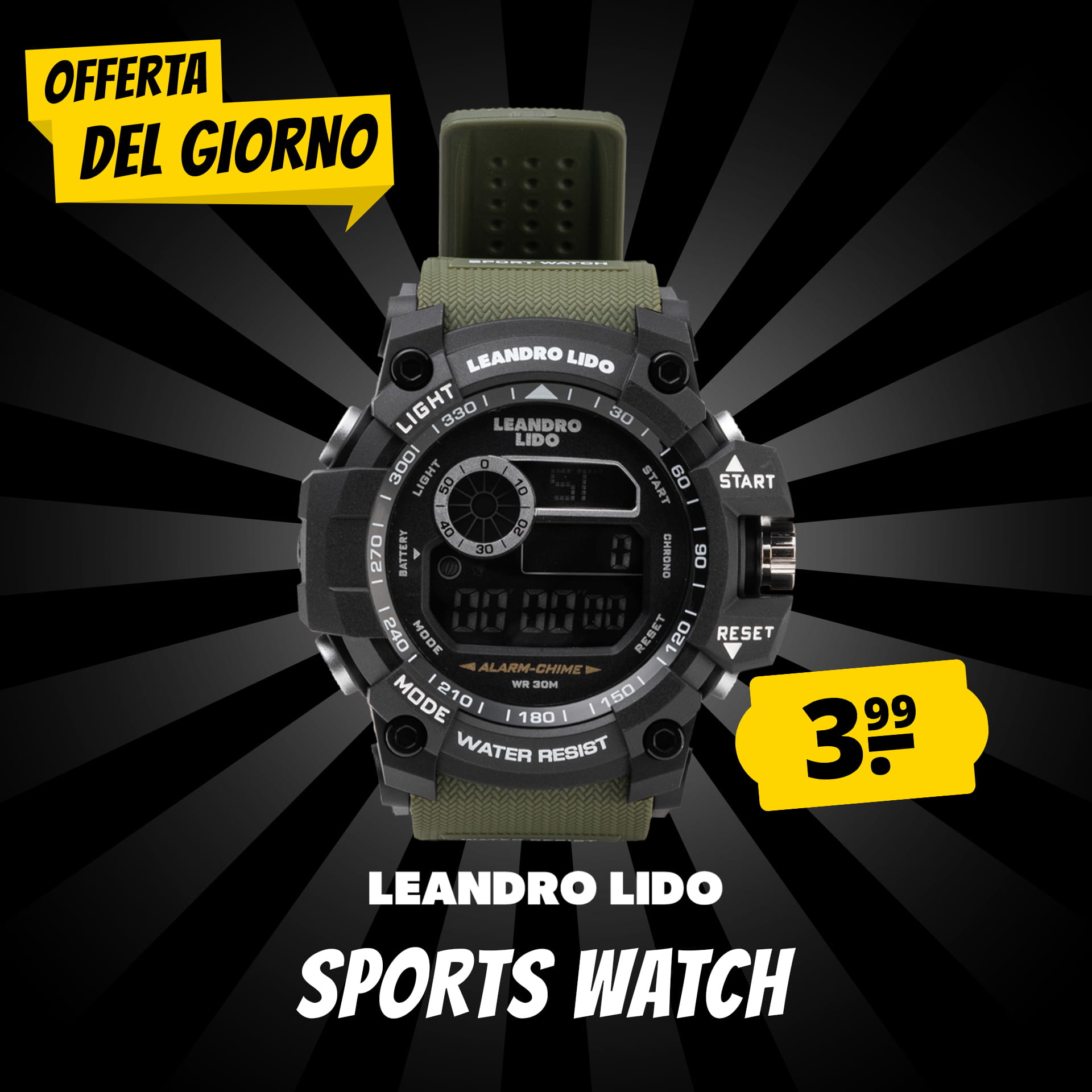 leandro lido palermo unisex orologio sportivo