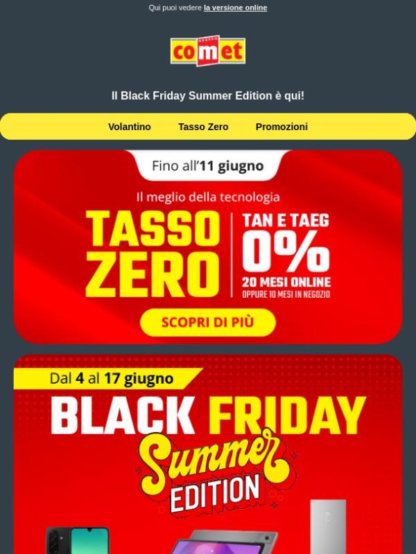 VOLANTINO | BLACK FRIDAY Tasso Zero ☀️