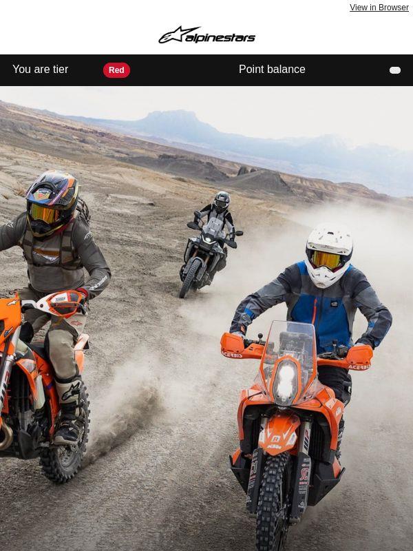 Join Alpinestars Membership today, earn 200 bonus points