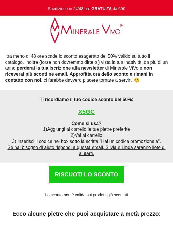 Meno di 48 ore: scade lo sconto del 50% e purtroppo vieni...