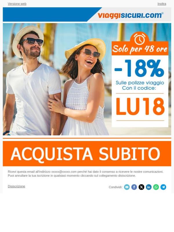 - 18% su tutte le nostre polizze!