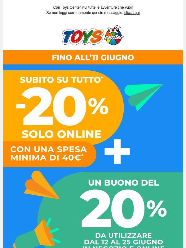 🏷️ -20% SOLO ONLINE, spendendo almeno 40€, fino all'11 giugno!