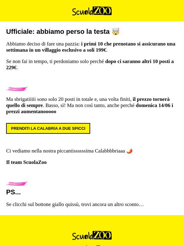 Calabria a 199€? Sì, siamo impazziti!