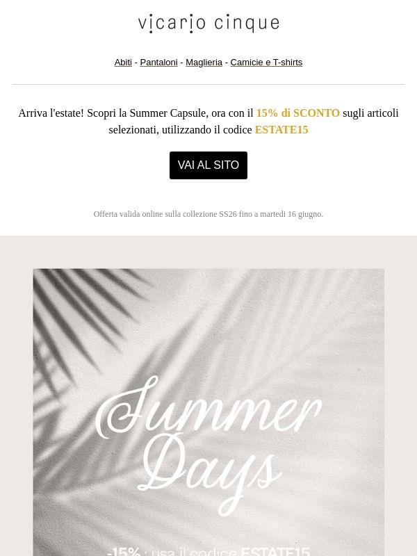 Summer Days: Scopri le novità