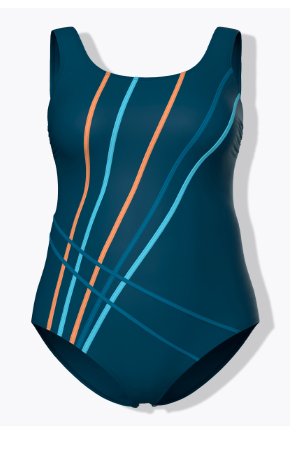 Costume da bagno senza coppe con nastri e materiale riciclato