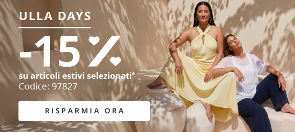 Sono arrivati gli Ulla Days! -15% su articoli estivi selezionati