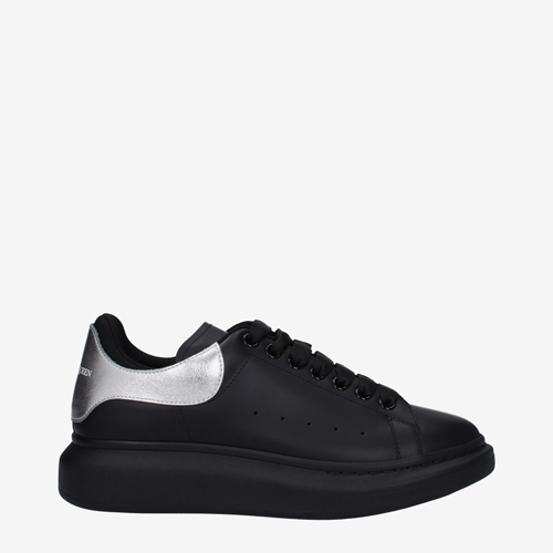 Alexander McQueen Sneakers Men Leather Black/Silver