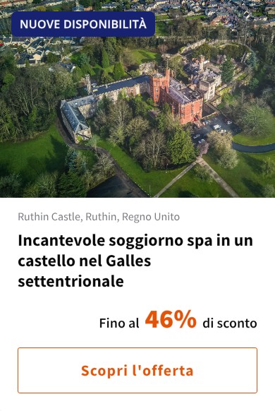Incantevole soggiorno spa in un castello nel Galles settentrionale