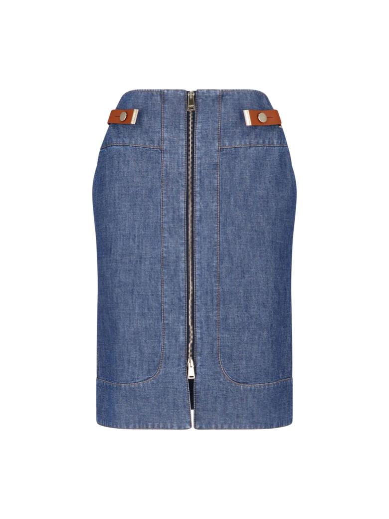 Fendi - Gonna midi in denim