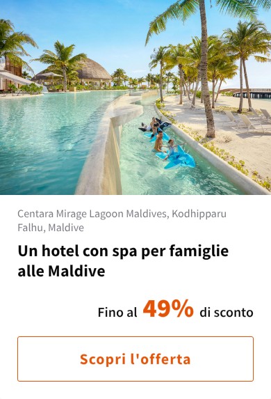 Un hotel con spa per famiglie alle Maldive