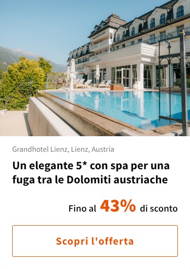 Un elegante 5* con spa per una fuga tra le Dolomiti austriache