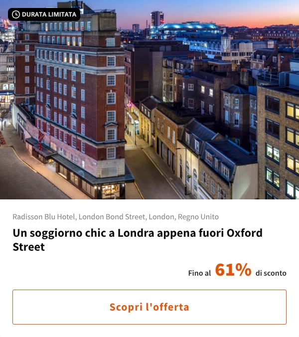 Un soggiorno chic a Londra appena fuori Oxford Street