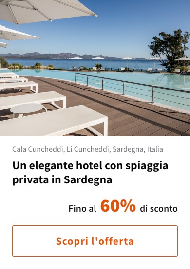 Un elegante hotel con spiaggia privata in Sardegna