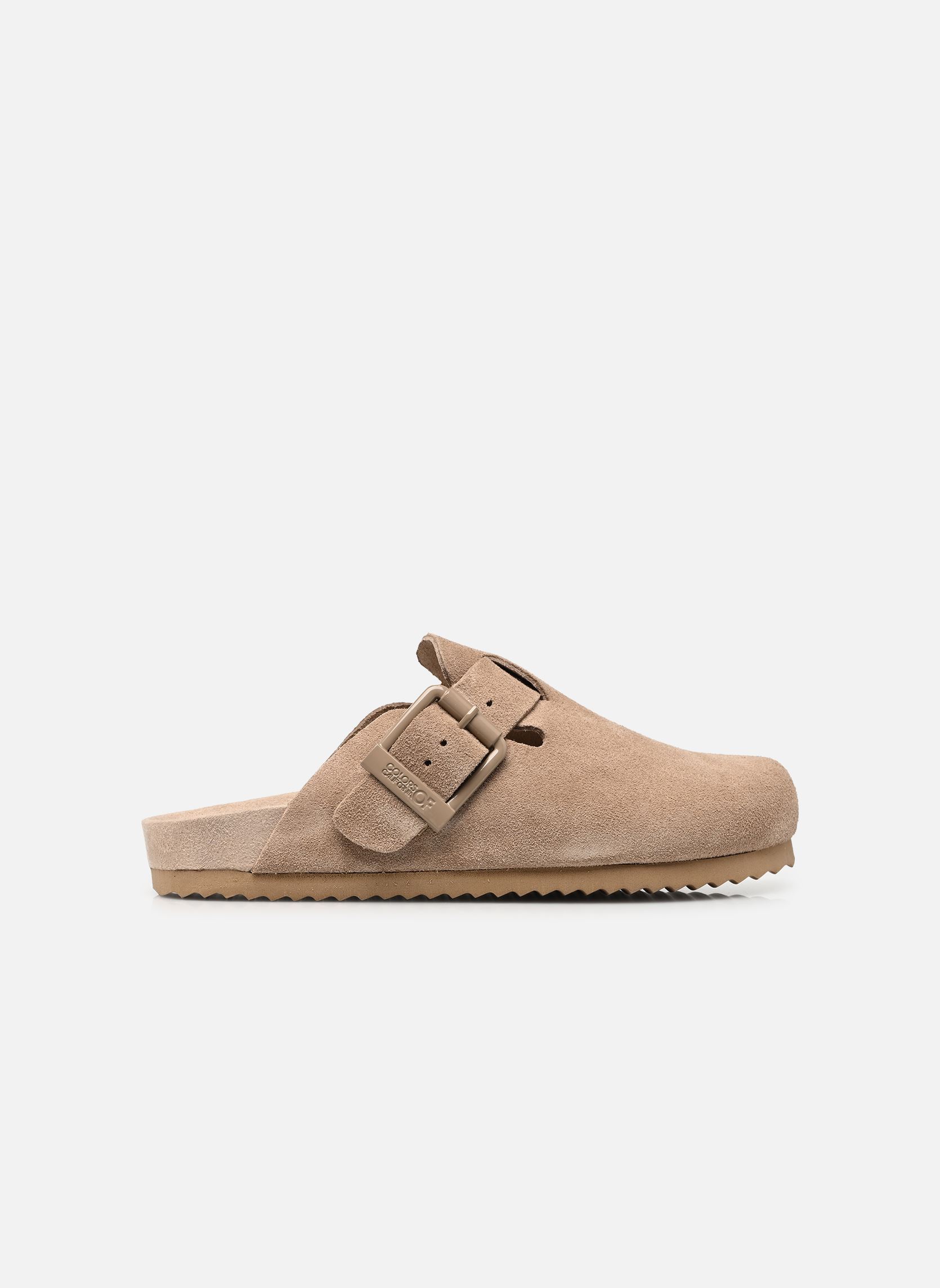 Colors of California Infradito Monocolor scamosciato sabot donna beige