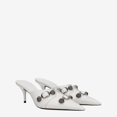Balenciaga Sandals Women Leather White