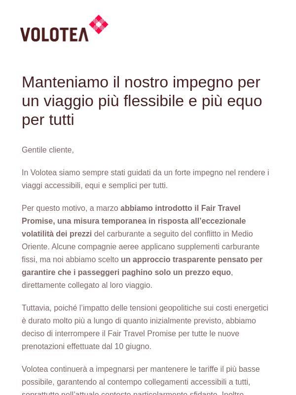 Il nostro impegno per viaggi equi e trasparenti continua.