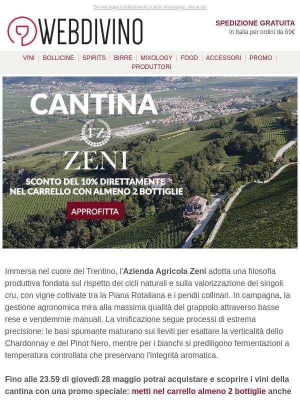 Cantina Zeni in promo🍷 -10% su vini e bollicine 🍾