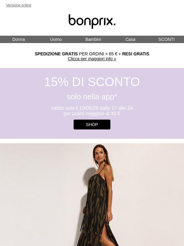 Per poche ore: -15% nella app ⏰