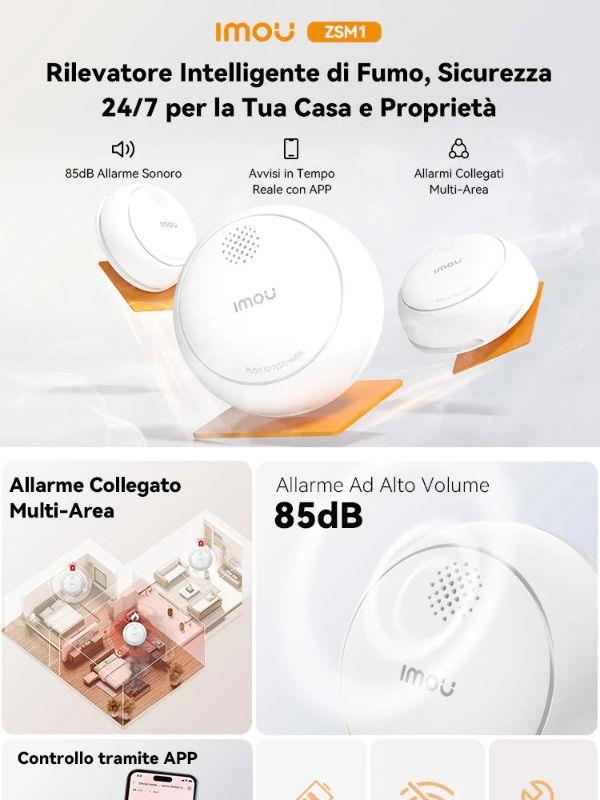 🏠Rilevatore di fumo smart per la casa, il negozio o l'ufficio