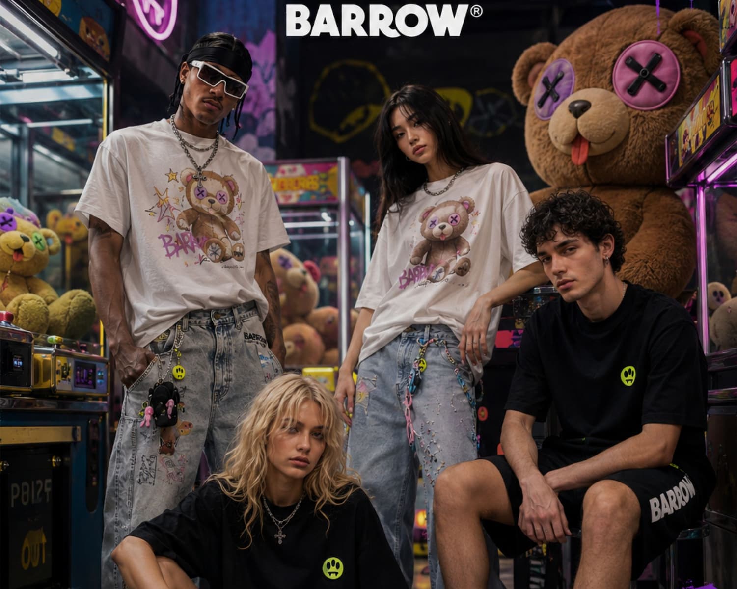 BARROW T-shirt a manica corta bianca