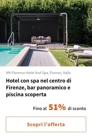 Hotel con spa nel centro di Firenze, bar panoramico e piscina scoperta
