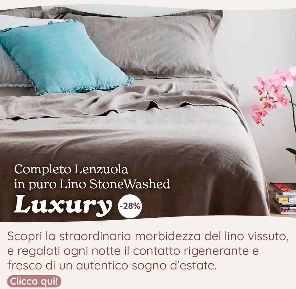 Completo Lenzuola in Puro Lino StoneWashed No Stiro - Luxury