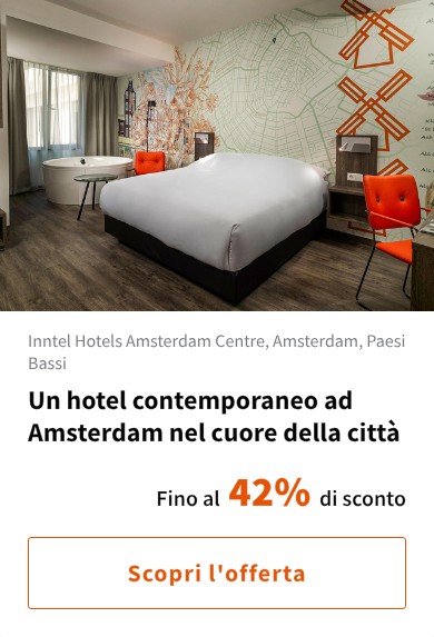 Un hotel contemporaneo ad Amsterdam nel cuore della città