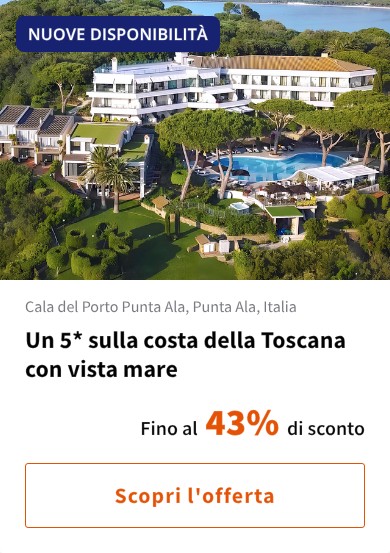 Un 5* sulla costa della Toscana con vista mare