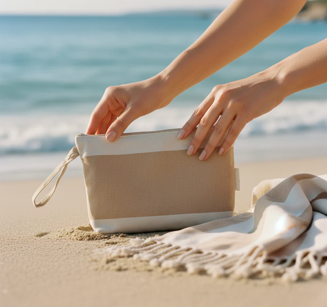 Image of ELGON SUN TOWEL CON POCHETTE