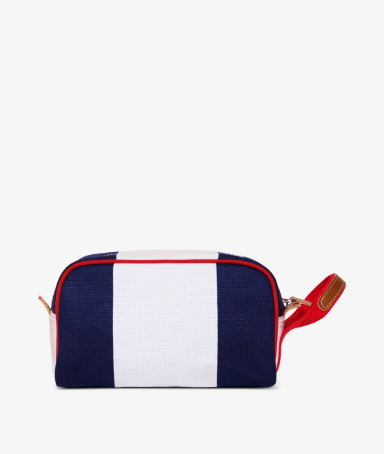 Beauty Case Boston Stripe in Bianco/Blu