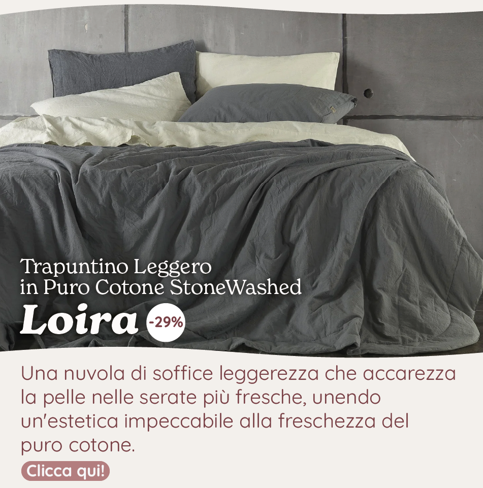 Trapuntino Leggero Puro Cotone StoneWashed NO Stiro - Loira