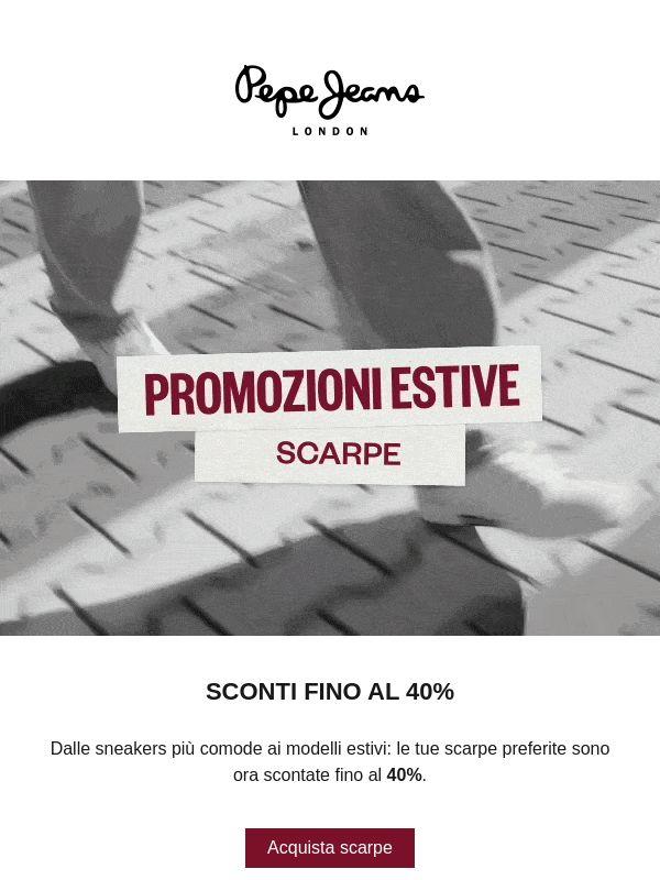 Promozioni sulle scarpe: fino al 40% di sconto
