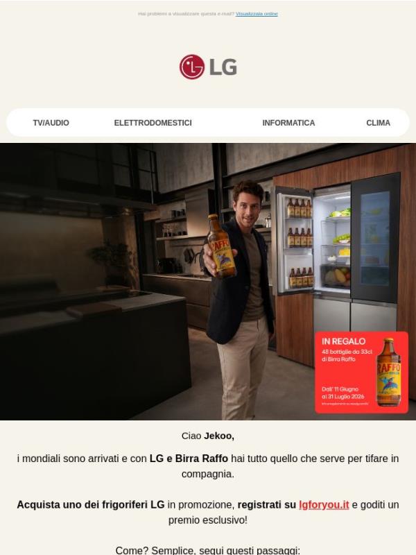 🍻 Mondiali, amici e Birra Raffo: ci pensa LG!