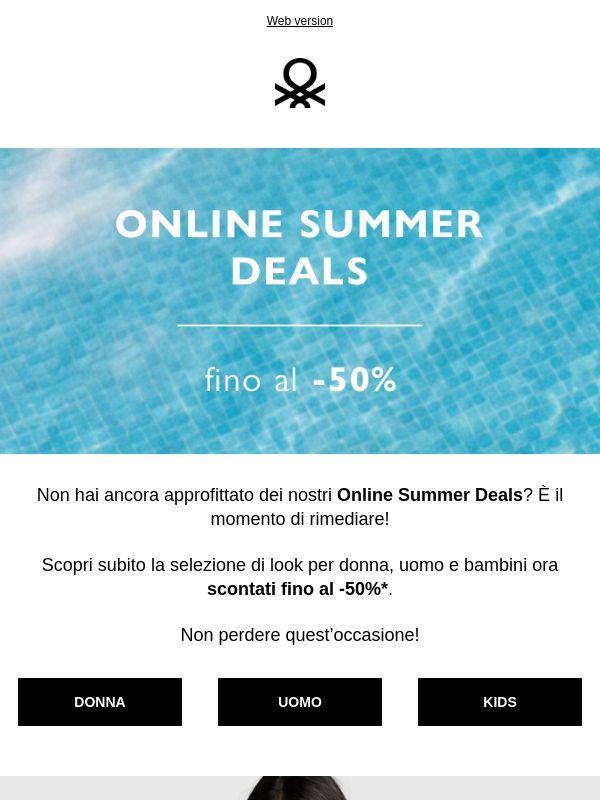 Online Summer Deals: ora fino al -50%