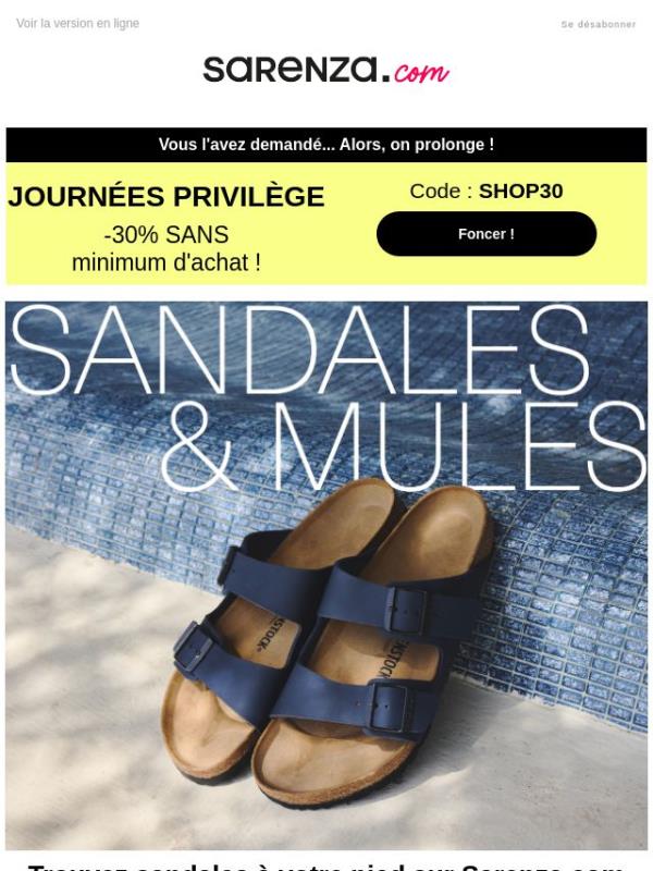 Journées Priviège : ça continue ! 🔥 -30% sur les sandales d'été !