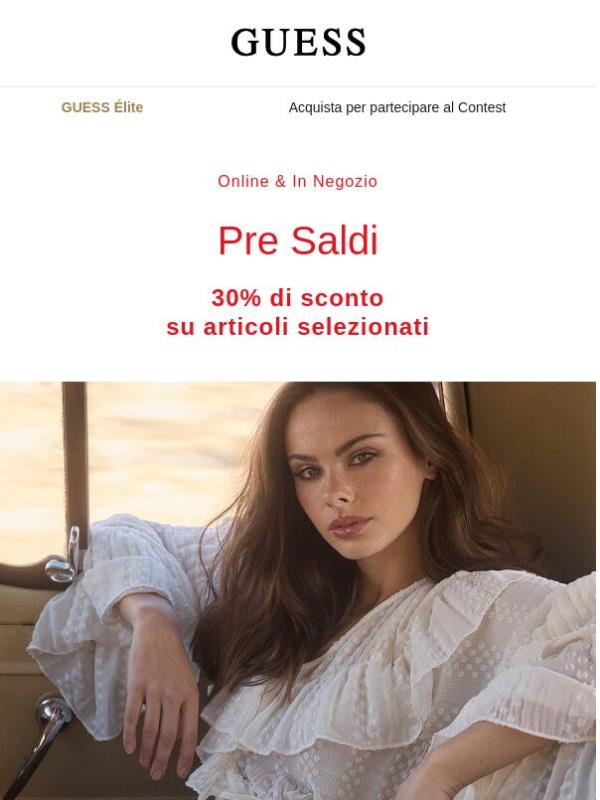 Pre Saldi -30% | Accedi prima ai saldi